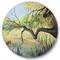 Designart - The Lake of Silence - Lake House Metal Circle Wall Art